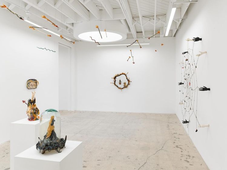 Installation view, Un río abrazando una montaña, Anat Ebgi, Los Angeles · 2026 (4)