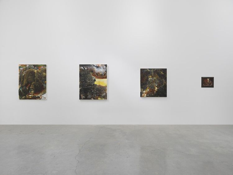 Installation view, Celeste Dupuy-Spencer: Burning in the Eyes of the Maker, Jeffrey Deitch, Wooster Street · 2026 (2)