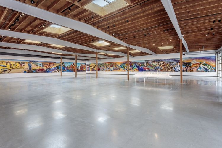 Installation view, Great Wall of Los Angeles: The 1970s- A Decade of Defiance and Dreams, Jeffrey Deitch, Orange Drive · 2026 (2)