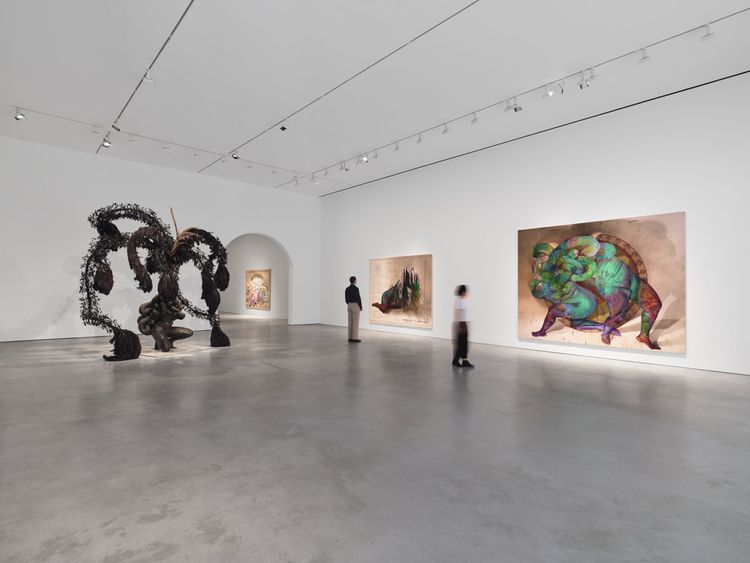 Installation view, Feet squelching on wet grass, nourished by uncertainty, Hauser & Wirth · 2026 (6)