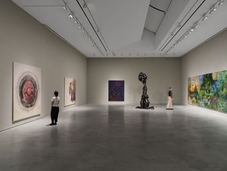Installation view, Feet squelching on wet grass, nourished by uncertainty, Hauser & Wirth · 2026 (3)