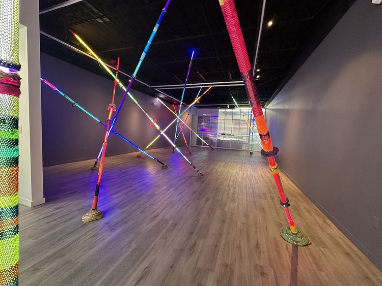 Installation view, Algorithmic Fibers - Between There and When, Diana Lowenstein Gallery · 2025 (3)