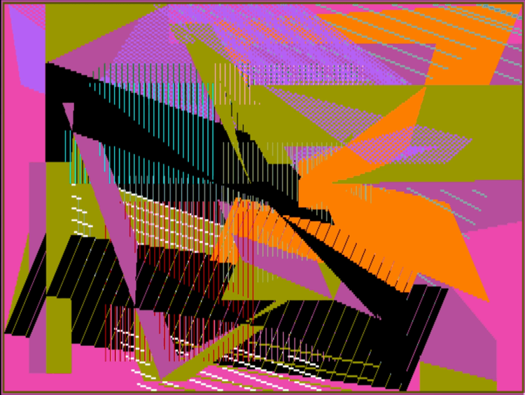 Installation view, Kinetic Paintings, San Francisco Museum of Modern Art