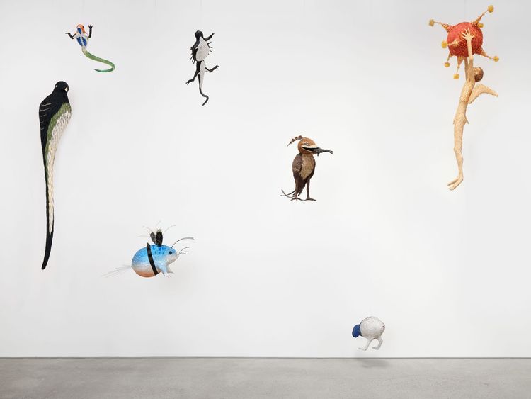 Installation view, Roberto Benavidez: BOSCH BEASTS, Perrotin · 2025 (4)