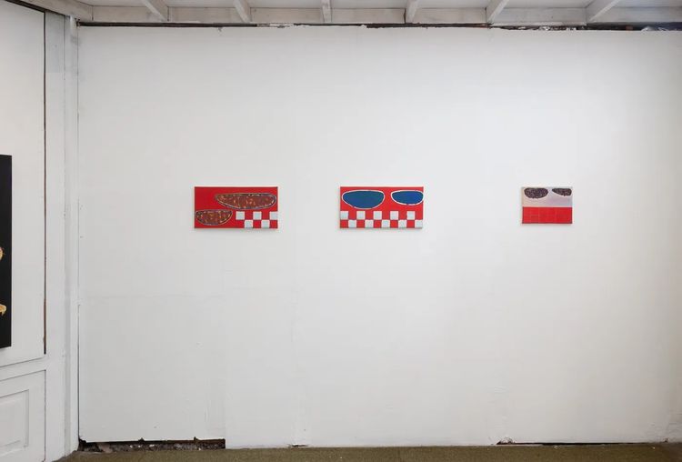 Installation view, Blue Hyperlink, Gene's Dispensary
