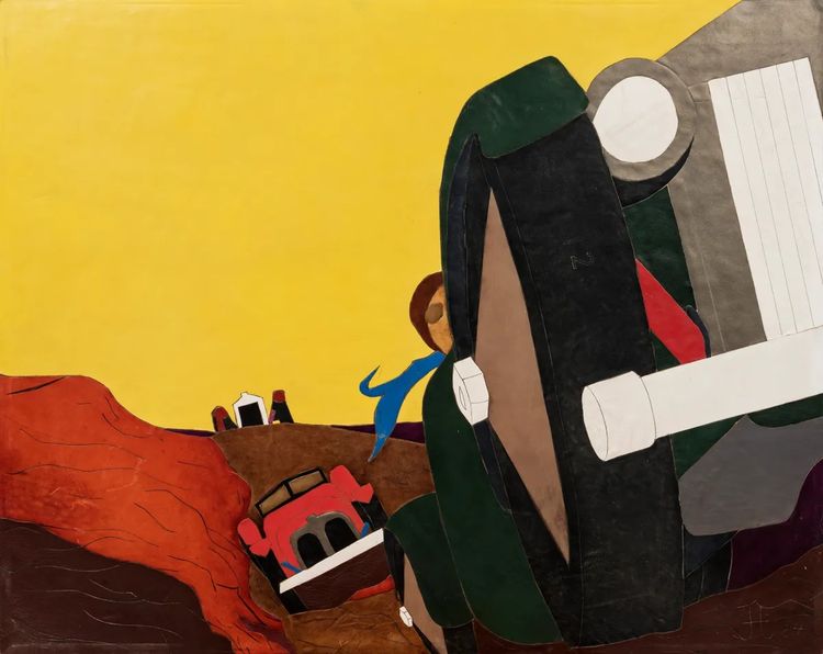 Installation view, Leather"Paintings", Hollis Taggart · 2026 (4)