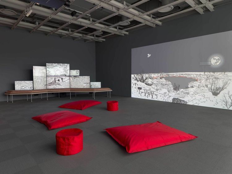 Installation view, Parting Worlds, Whitney Museum of American Art