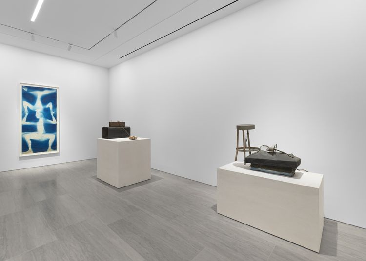 Installation view, Robert Rauschenberg: Early Works from the Cy Twombly Foundation, Gagosian, 980 Madison Ave · 2026 (2)