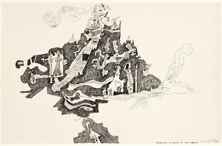 Installation view, Ynez Johnston: In Search of the Oracle, Louis Stern Fine Arts