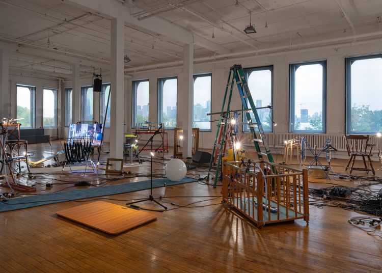 Installation view, Upon a Machine, The Kitchen at Westbeth Gallery · 2026 (1)