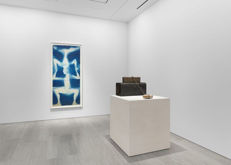 Installation view, Robert Rauschenberg: Early Works from the Cy Twombly Foundation, Gagosian, 980 Madison Ave · 2026 (3)