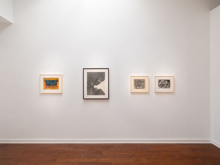 Installation view, The Work is Never Finished: Prints, Drawings, and Paintings, Louis Stern Fine Arts · 2026 (1)