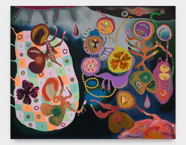 Installation view, Tickles, Dance, and Goosebump Blooms, Night Gallery