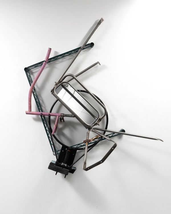 Installation view, Bikes, Bolts & Brooms, Nicola Vassell Gallery