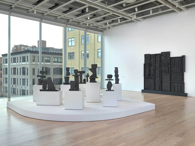 Installation view, Collection View: Louise Nevelson, Whitney Museum of American Art