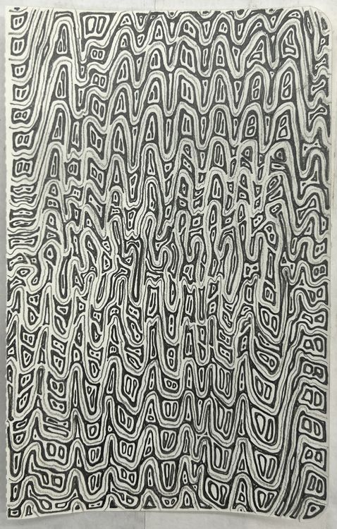 Installation view, New Drawings* *(on Old Paper), Bookstein Projects · 2026 (9)