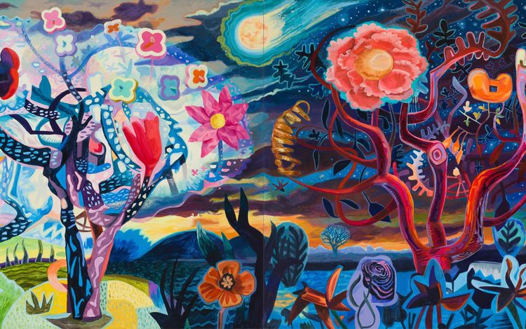 Installation view, Cosmic Chatter, DC Moore Gallery