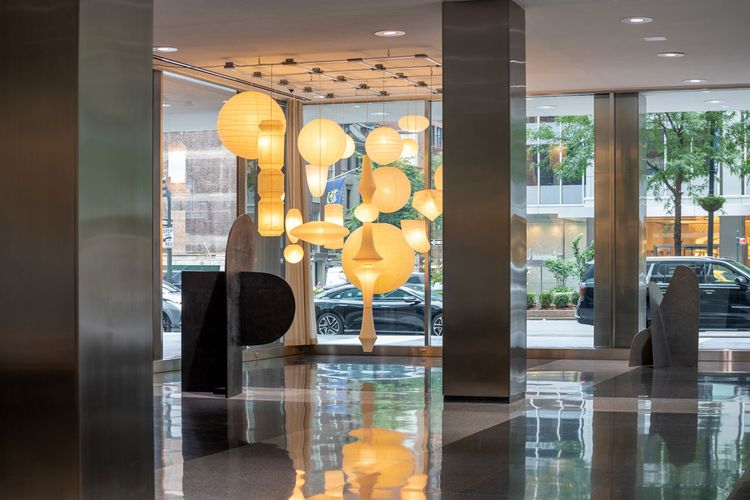 Installation view, Isamu Noguchi at Lever House, The Noguchi Museum · 2026 (2)