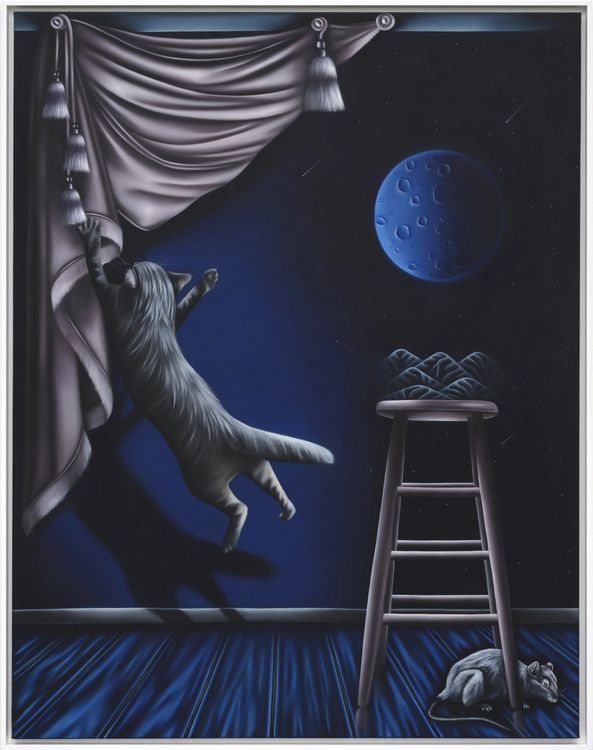 Laure Mary, The Witness and the Player, 2024. Oil on linen, 146 x 114 cm. Courtesy Richard Heller Gallery.