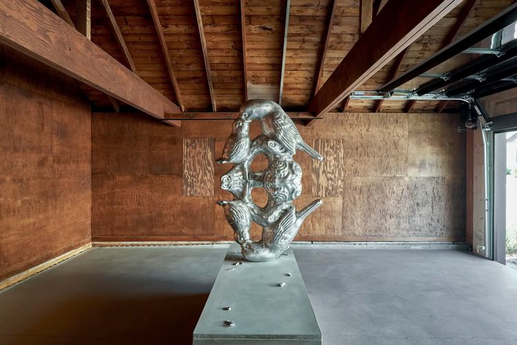 Installation view, Casket Lotus, Mendes Wood DM