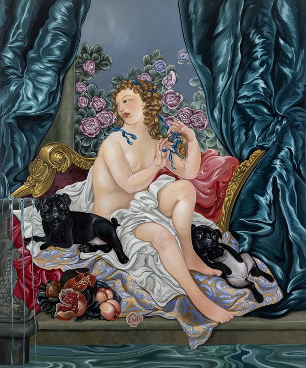 Sabrina Bockler, Symphony, 2024. Acrylic on linen over panel, 48 x 40 in. Courtesy Richard Heller Gallery.