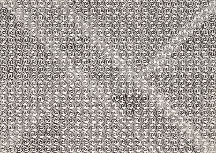 Katia Santibañez, 9whb, 2026. Ink on paper, 8 1/4 x 11 3/8 inches. Courtesy DC Moore Gallery