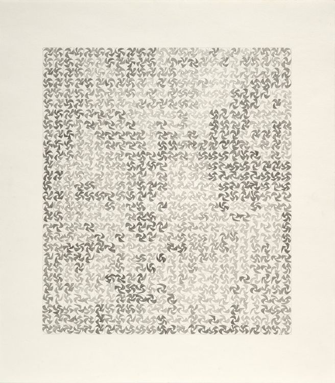 Katia Santibañez, (Qkdm, 2025. Pencil on paper, 14 x 12 inches (image), 18 5/8 x 16 1/4 inches (paper). Courtesy DC Moore Gallery
