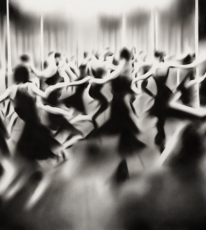 Sofia Bjurström, As The Curtain Drops, 2024. Charcoal on paper, 31 x 28.5 in. Courtesy Richard Heller Gallery.