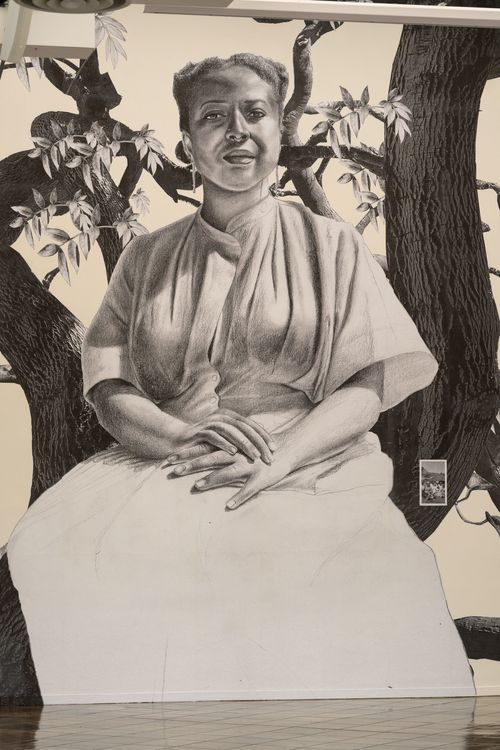 Installation view, Speaking to Falling Seeds, California African American Museum · 2023 (6)