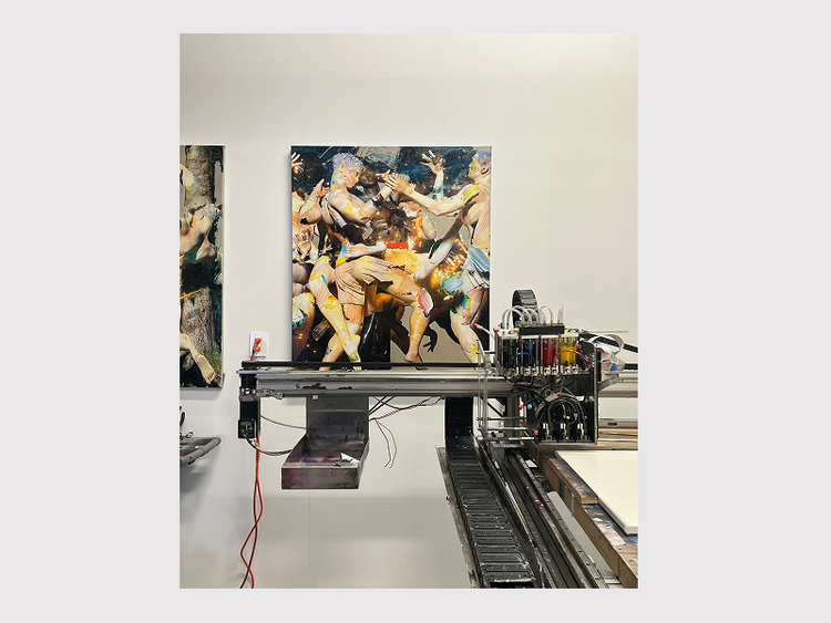 Installation view, New Paintings, The Hole, Bowery
