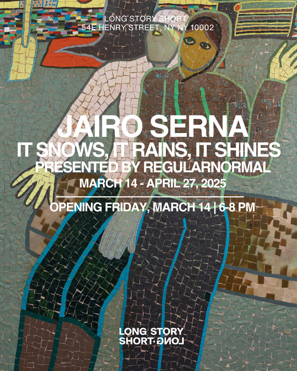 Installation view, It Snows, It Rains, It Shines, Long Story Short, 54E Henry Street