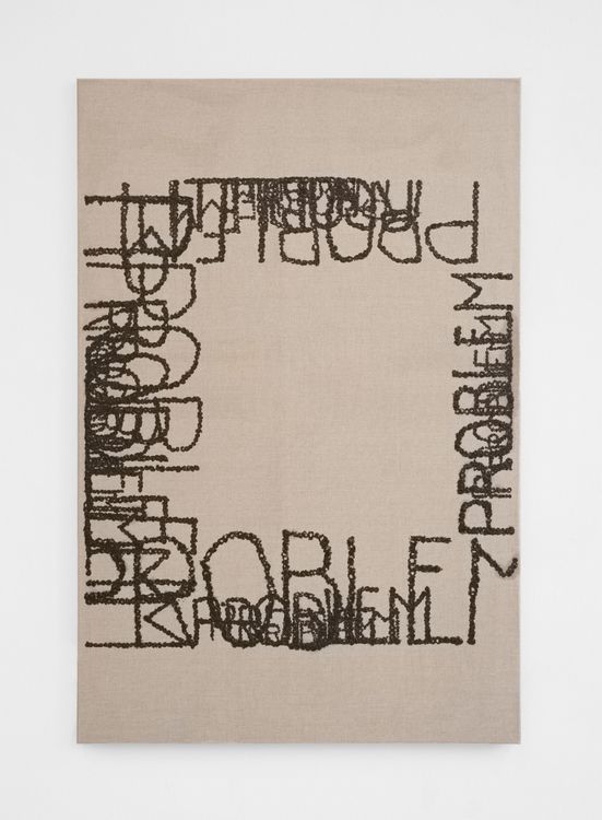 Vera Palme, Problembild / Problem painting, 2026, Oil on linen, 47¼ x 31½ x 2½ in (120.00 x 80.00 x 6.50 cm).