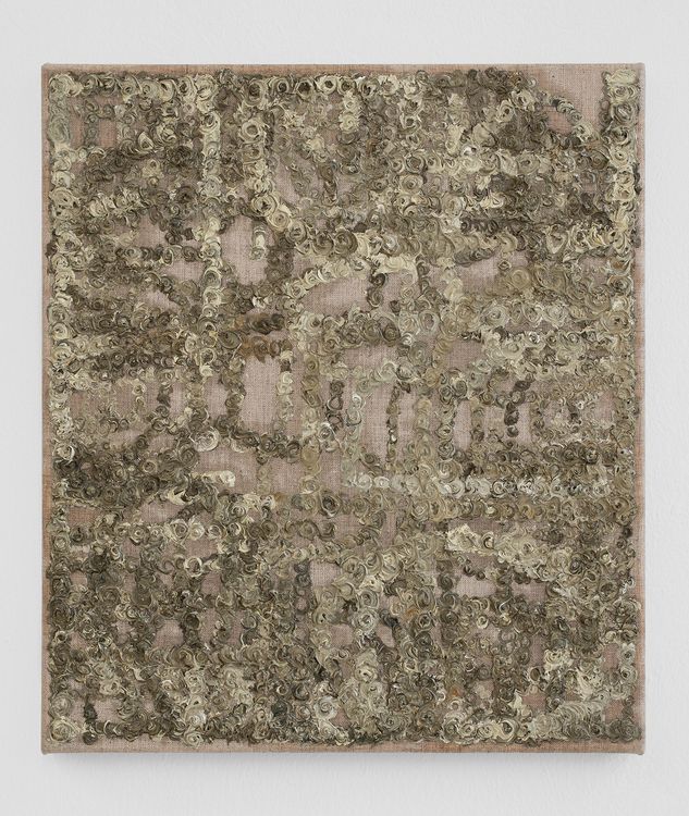 Vera Palme, Self-fulfilling, 2026, Oil on linen, 15¾ x 13¾ x ¾ in (40.00 x 35.00 x 2.00 cm).