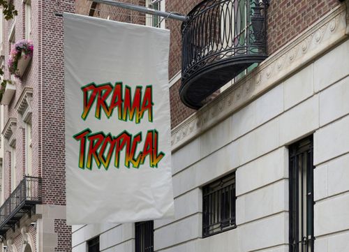Installation view, Flag Series: Katalina Iturralde, Banner Series 1, 2026, Americas Society