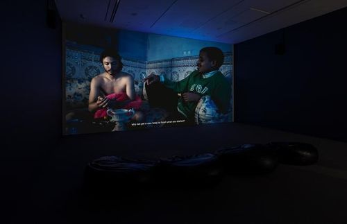 Installation view, Collection Focus / Meriem Bennani: Life on the CAPS, Berkeley Art Museum and Pacific Film Archive · 2026 (4)