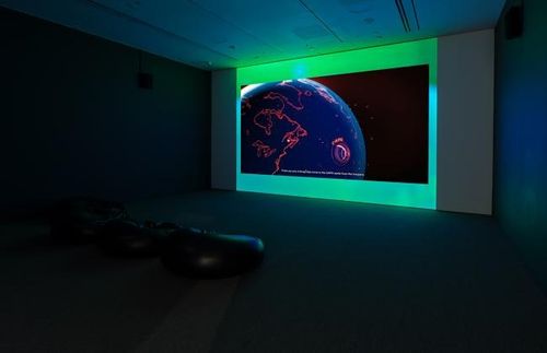 Installation view, Collection Focus / Meriem Bennani: Life on the CAPS, Berkeley Art Museum and Pacific Film Archive · 2026 (3)