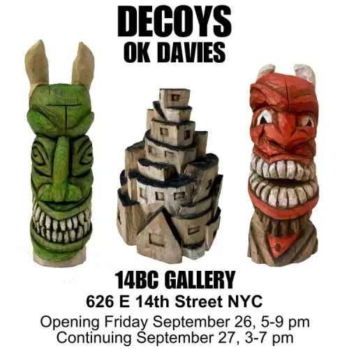 Installation view, Decoys, 14BC Gallery
