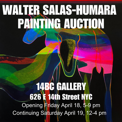 Installation view, Painting Auction, 14BC Gallery