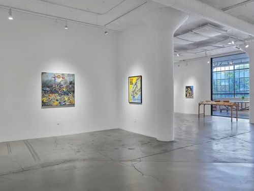 Installation view, Sandow Birk: An Illustrated History of the Present, Catharine Clark Gallery, San Francisco, 2026