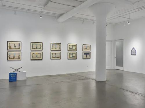 Installation view, Sandow Birk: An Illustrated History of the Present, Catharine Clark Gallery, San Francisco, 2026