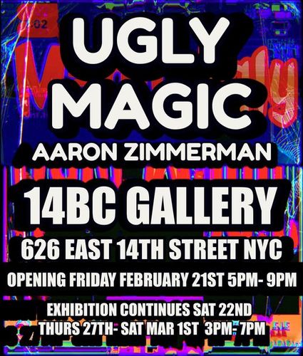 Installation view, Ugly Magic, 14BC Gallery
