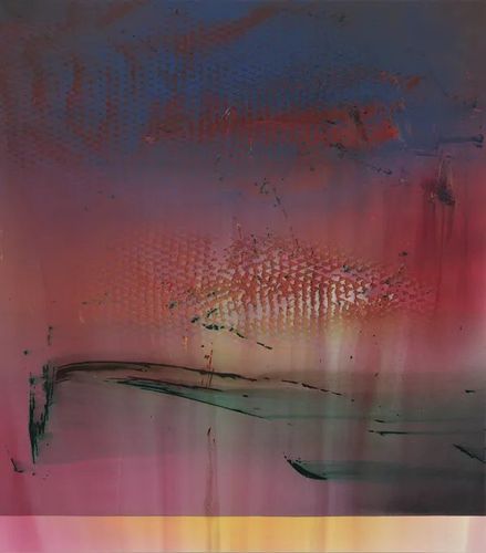 Liam Everett, Untitled (after the sands), 2026, Ink, oil, sand, wood ash on linen