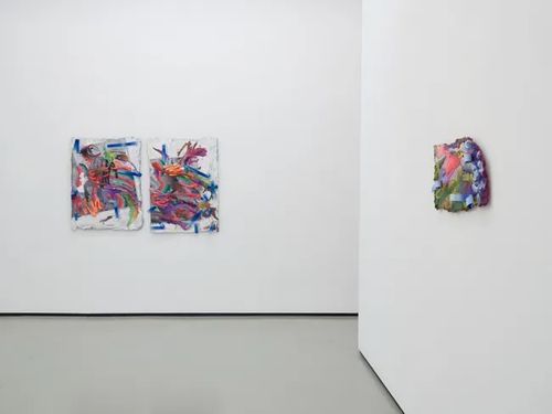 Installation view, Tape Drifts and Figures Reach, Philip Martin Gallery · 2026 (17)