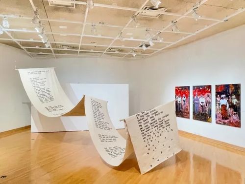 Installation view, Song of Lawino, Montague Contemporary