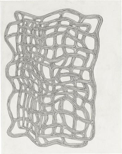Installation view, New Drawings* *(on Old Paper), Bookstein Projects · 2026 (3)
