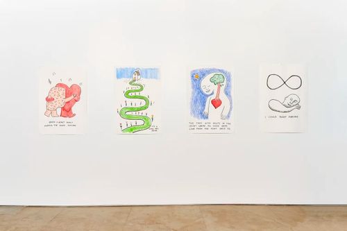 Installation view, Works on Paper, Charlotte Call · 2025 (3)