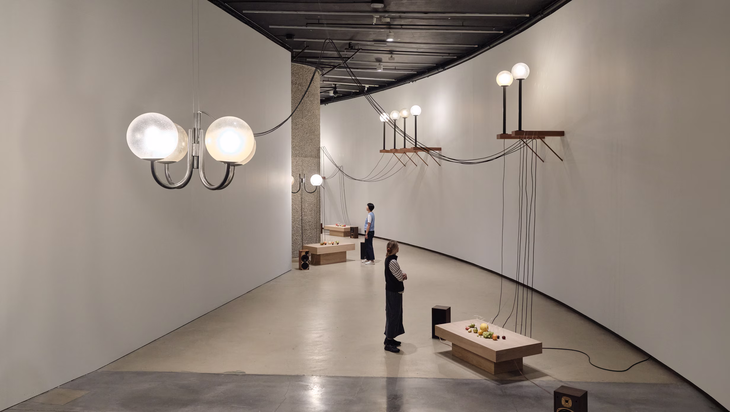 Installation view, Yuko Mohri at the Barbican, Barbican Centre